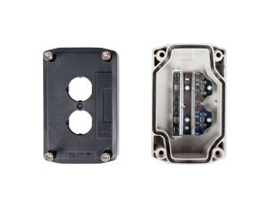 Obudowa kasety 2-otworowa 22mm szara IP65 XALD02