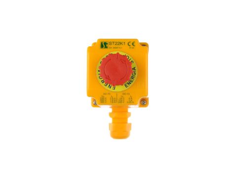Kaseta z przyciskiem bezpieczeństwa przez obrót 1R IP65 ST22K105-1