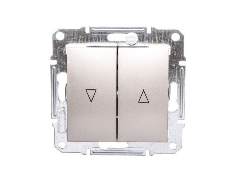 Sedna Przycisk żaluzjowy 2-biegunowy z blokadą elektryczną 10A satyna SDN1300168