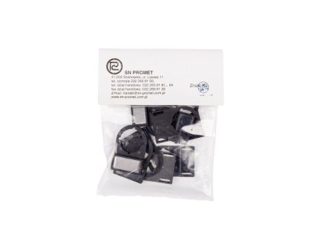 Szyld opisowy na przycisk 22mm czarny W0-TI-22 (10szt.)