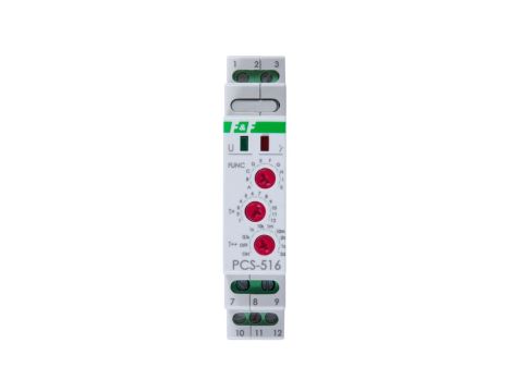 Przekaźnik czasowy 1P 8A 0,1sek-576h 12-264V AC/DC wielofunkcyjny PCS-516UNI