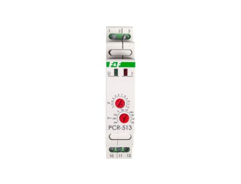 Przekaźnik czasowy 1P 10A 0,1sek-576h 12-264V AC/DC opóźnione załączenie PCR-513UNI