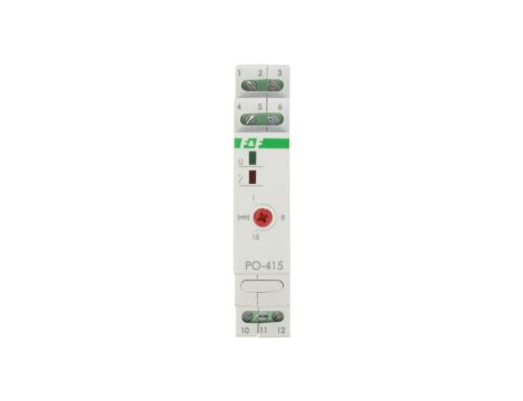 Przekaźnik czasowy 1P 10A 1-15min 230V AC opóźnione odpadanie PO-415 230V