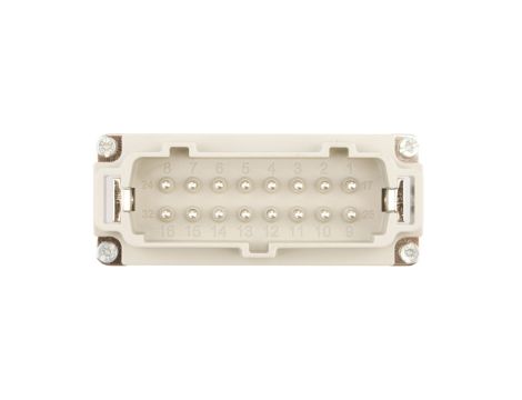 Wkład złącza 16P+PE męski 16A 500V EPIC H-BE 16 SS DR 10194000