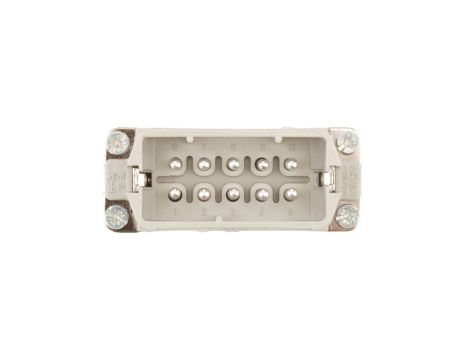 Wkład złącza 10P+PE męski 16A 250V EPIC H-A 10 SS 10440100