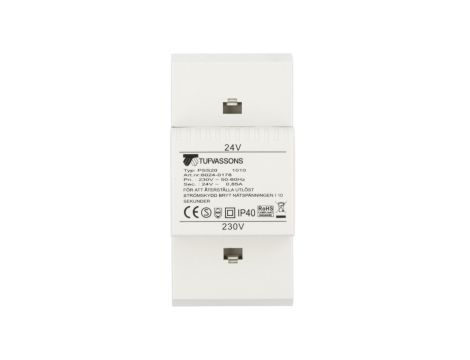 Transformator 1-fazowy modułowy bezpieczeństwa PSS 20 230/ 24V 0,85A, na szynę DIN, IP40, Ta 40, 16024-0178