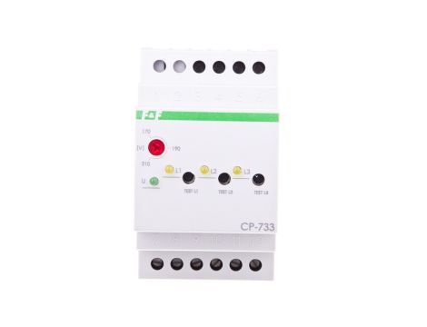 Przekaźnik kontroli napięcia 3-fazowy 3x(50-450V)+N 3R 8A 170-210V AC CP-733