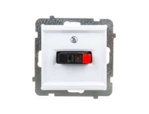 SONATA Gniazdo głośnikowe pojedyncze białe GG-1R/m/00