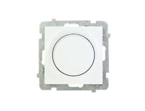 AS Ściemniacz przyciskowo-obrotowy /żarowy i halogenowy/ biały ŁP-8G/m/00