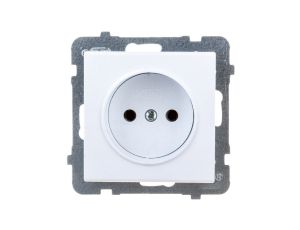 SONATA Gniazdo pojedyncze b/u białe GP-1R/m/00