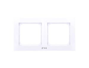 IMPRESJA Ramka podwójna do łączników IP44 biała RH-2Y/00