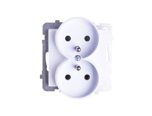 SONATA Gniazdo podwójne z/u białe GP-2RRZ/m/00