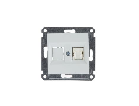 Lumina Gniazdo komputerowe pojedyncze RJ45 Cat.5e UTP białe WL2110