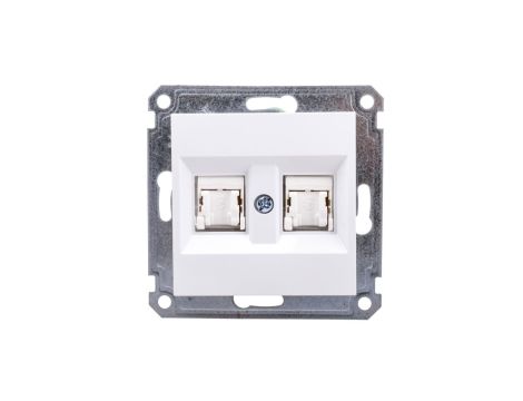 Lumina Gniazdo komputerowe podwójne RJ45 Cat.5e UTP białe WL2120