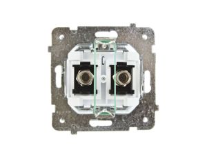 SONATA Gniazdo antenowe podwójne typu F białe GPA-2RF/m/00