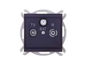 SONATA Gniazdo antenowe RTV-SAT końcowe czarny metalik GPA-RS/m/33