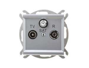 SONATA Gniazdo antenowe RTV-SAT końcowe srebro mat GPA-RS/m/38