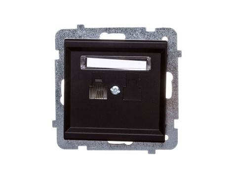 SONATA Gniazdo telefoniczne pojedyncze RJ11 czarny metalik GPT-1R/m/33