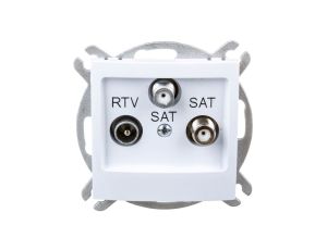 IMPRESJA Gniazdo antenowe RTV-SAT-SAT białe GPA-Y2S/m/00