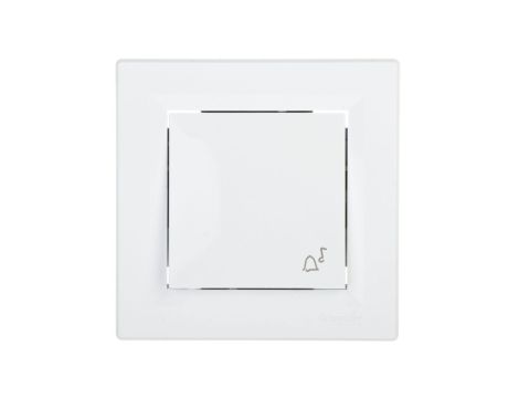 Przycisk Asfora dzwonek biały z ramką EPH0800121