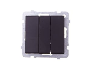 SONATA Łącznik potrójny czarny mat ŁP-13R/m/33