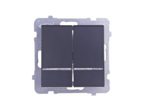 SONATA Łącznik świecznikowy z podświetleniem czarny mat ŁP-2RS/m/33