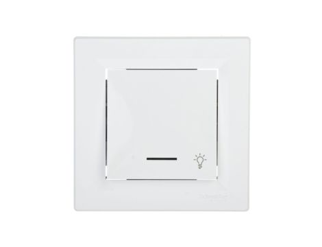 Przycisk Asfora światło z podświetleniem biały z ramką EPH1800121