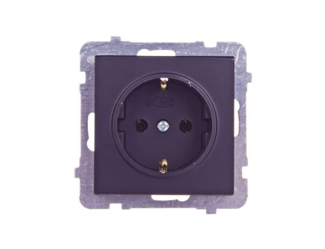 SONATA Gniazdo pojedyncze z/u Schuko czarny metalikGP-1RS/m/33