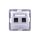 IMPRESJA Gniazdo komputerowe podwójne RJ45 kat.5e MMC srebrne GPK-2Y/K/m/18