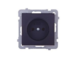 SONATA Gniazdo pojedyncze b/u czarny metalik GP-1R/m/33