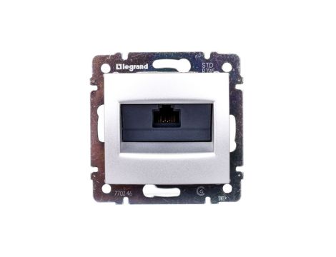 VALENA Gniazdo komputerowe pojedyncze RJ45 aluminium 770246