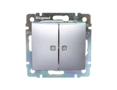 VALENA Łącznik świecznikowy z podświetleniem aluminium 770128
