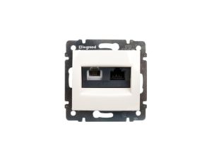 VALENA Gniazdo teleinformatyczne RJ11 RJ45 kat.6 UTP kremowe 774180