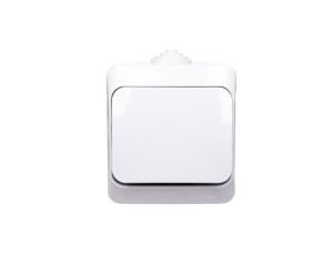 Cedar Plus Łącznik hermetyczny natynkowy jednobiegunowy 16AX IP44 biały WNt-100YF WDE000510