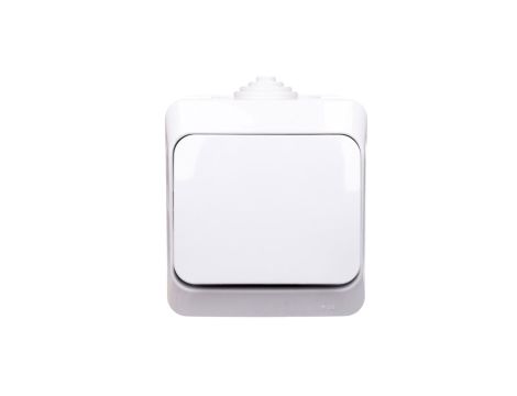 Cedar Plus Łącznik hermetyczny natynkowy jednobiegunowy 16AX IP44 biały WNt-100YF WDE000510