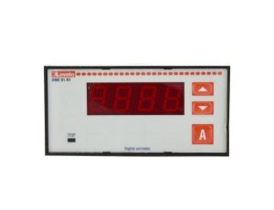 Amperomierz 1-fazowy cyfrowy tablicowy, do pracy z przekładnikiem prądowym, wyjście przekaźnikowe DMK01R1