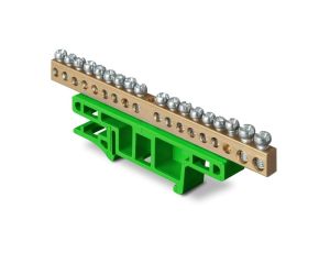 Listwa zaciskowa na szynę 18-torowa zielona TH35 LZ-18/N 0922-01