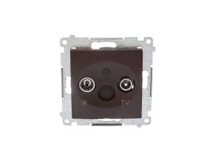 Simon 54 Gniazdo antenowe R/TV zakończeniowe brąz mat DAZ.01/46