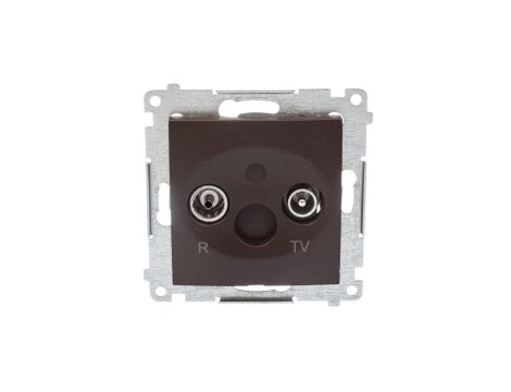 Simon 54 Gniazdo antenowe R/TV zakończeniowe brąz mat DAZ.01/46