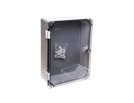 Obudowa 400x300x166mm IP65 z płytą montażową transparentna UNIbox Uni-1/T 43.11