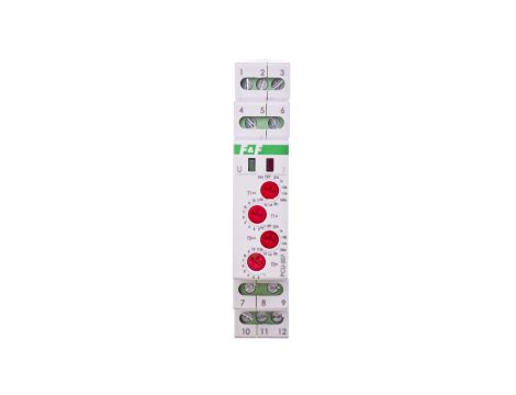 Przekaźnik czasowy 2P 8A 0,1sek-576h (praca/przerwa) 24V AC/DC 2-funkcyjny PCU-507-24V