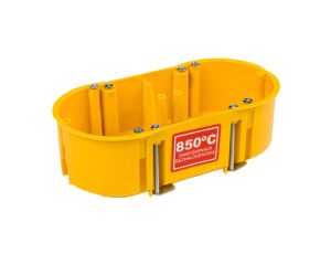 Puszka podtynkowa PK-2x60 podwójna 60mm regips samogasnąca żółta 0210-0N