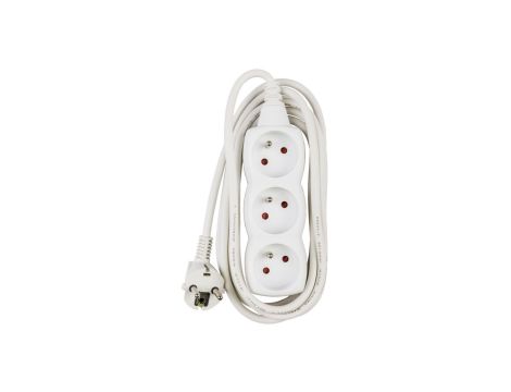 Przedłużacz 3-gniazda z/u 3m /H05VV-F 3G1/ biały P0313
