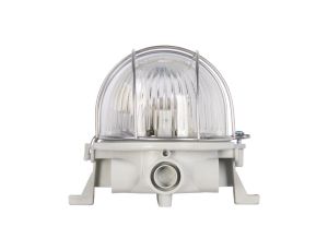 Oprawa kanałowa OVAL 1x60W E27 IIkl. 230V IP44 z siatką metal. wzmocnioną, popielata 120176/EU