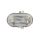 Oprawa kanałowa OVAL 1x60W E27 IIkl. 230V IP44 z siatką metal. wzmocnioną, biała, kl. pryzmatyczny 320170/EU