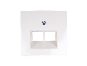 Berker/B.Kwadrat Element centralny gniazda przyłączeniowego 2xUAE kremowy 5314098982