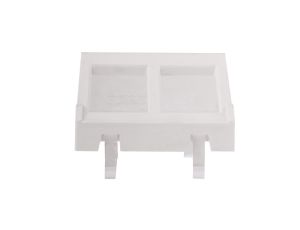 Simon Connect Płytka K45 gniazda teleinformatycznego 2xRJ skośna czysta biel KB080/9