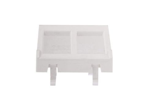 Simon Connect Płytka K45 gniazda teleinformatycznego 2xRJ skośna czysta biel KB080/9