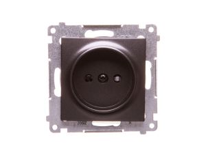 Simon 54 Gniazdo pojedyncze b/u 16A IP20 antracyt DG1Z.01/48