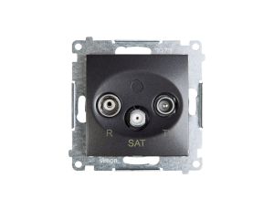 Simon 54 Gniazdo antenowe RD/TV/SAT końcowe antracyt DASK.01/48